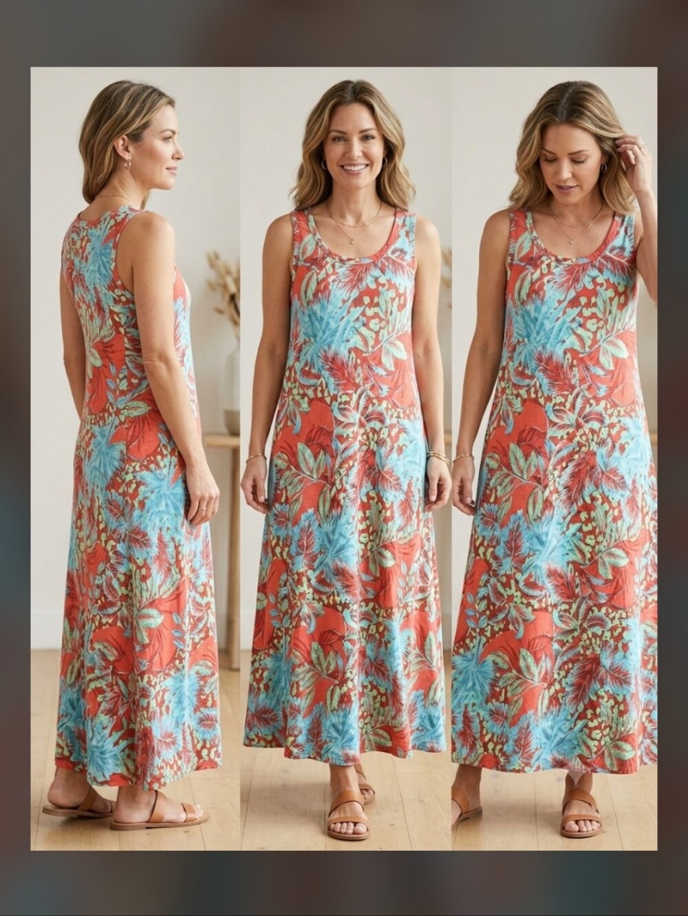 Soft Surroundings Petite Small Dress - Floral Print - With Pockets